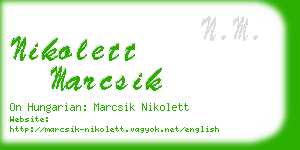 nikolett marcsik business card